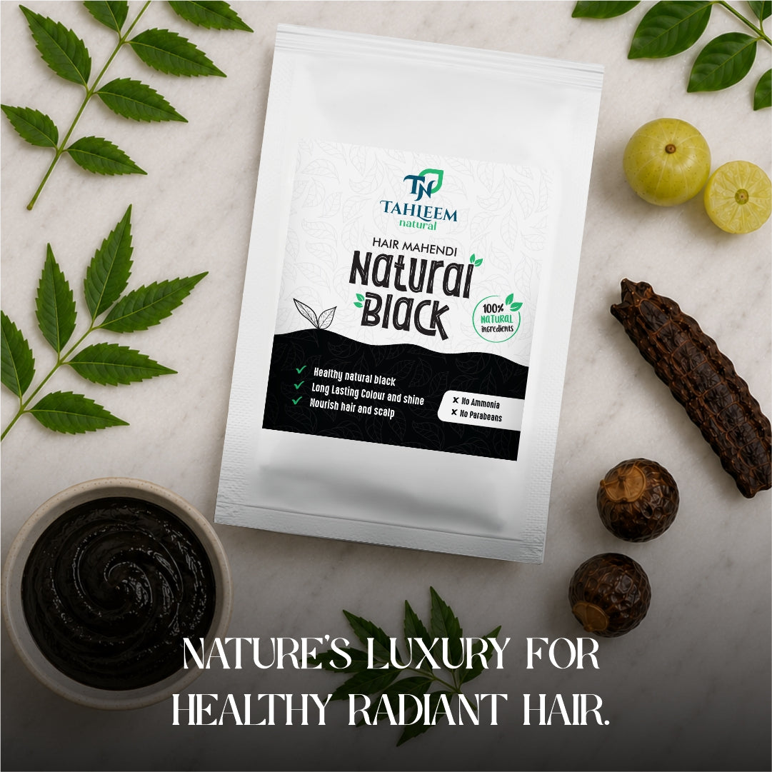Natural Black Hair Mehendi