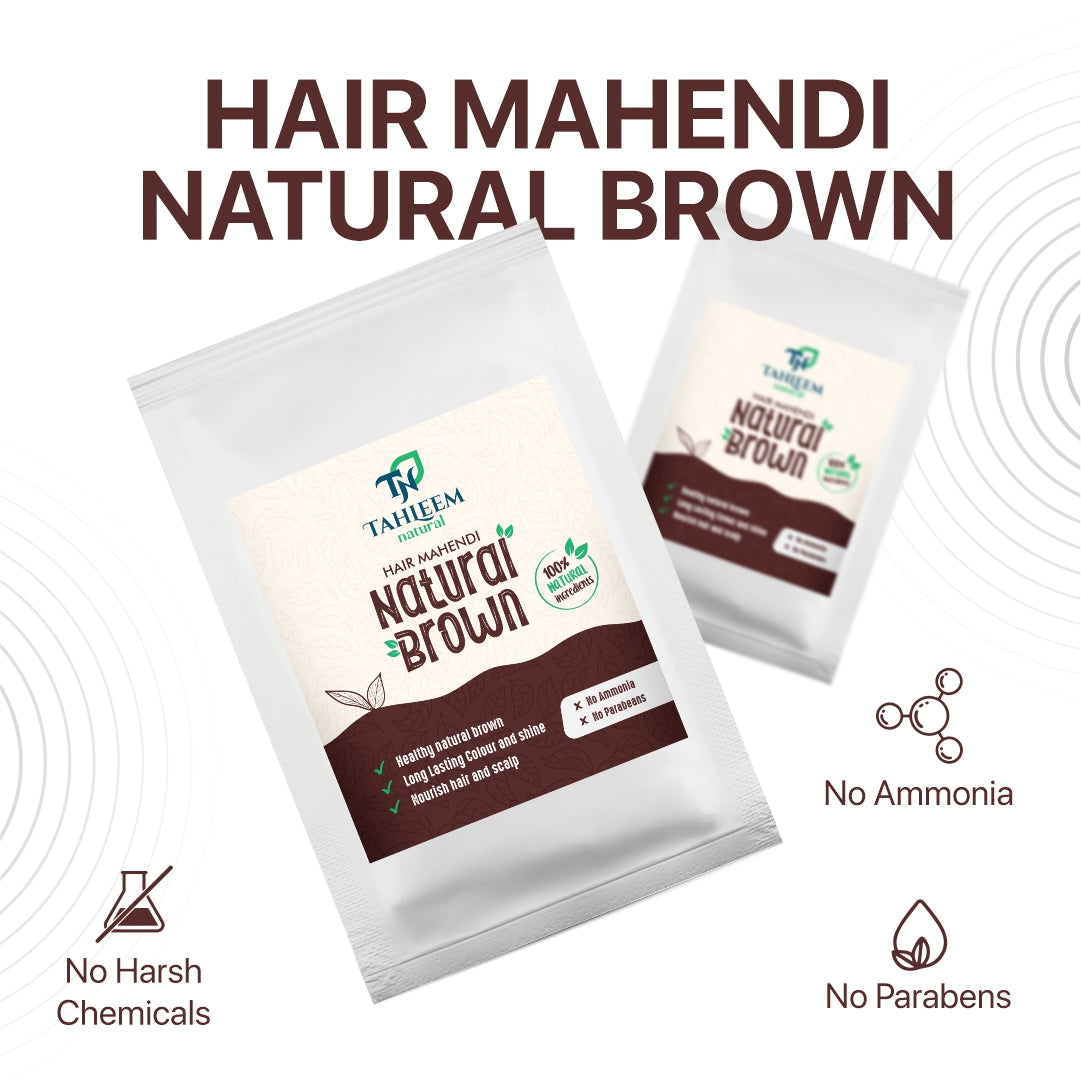 Natural Brown Hair Mehendi