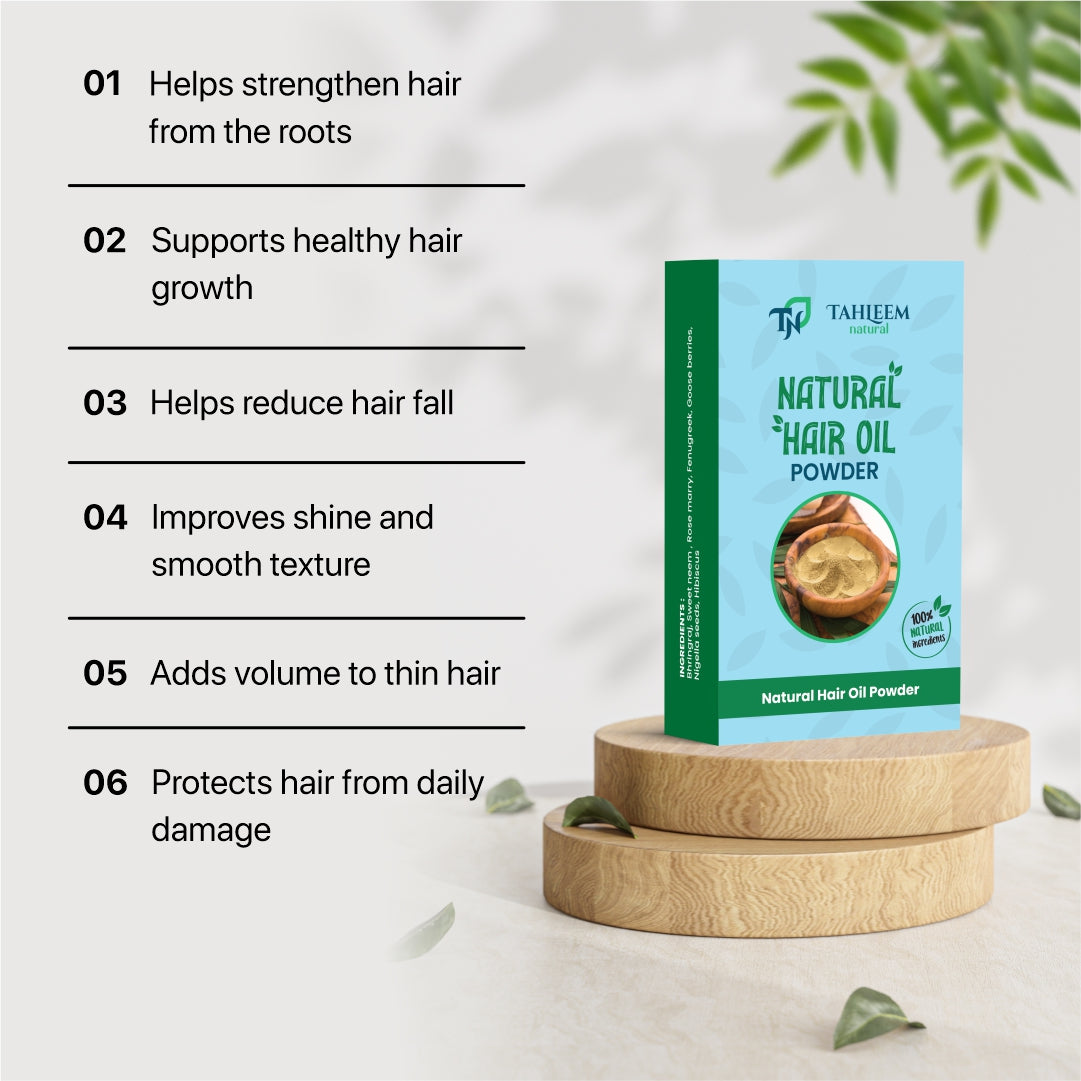 Natural Hair Oil Powder